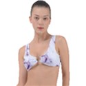 White Marble violet purple veins accents texture printed floor background luxury Ring Detail Bikini Top View1