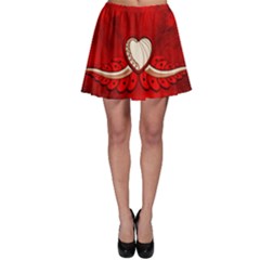 Love, Wonderful Elegant Heart Skater Skirt by FantasyWorld7