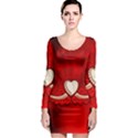 Love, Wonderful Elegant Heart Long Sleeve Bodycon Dress View1