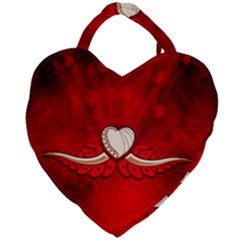 Love, Wonderful Elegant Heart Giant Heart Shaped Tote by FantasyWorld7