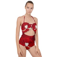 Love, Wonderful Elegant Heart Scallop Top Cut Out Swimsuit by FantasyWorld7