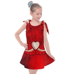 Love, Wonderful Elegant Heart Kids  Tie Up Tunic Dress by FantasyWorld7