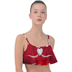 Love, Wonderful Elegant Heart Frill Bikini Top by FantasyWorld7