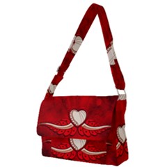 Love, Wonderful Elegant Heart Full Print Messenger Bag (l)