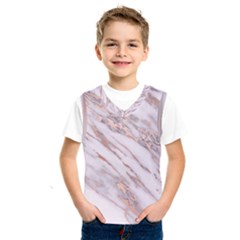 Marble With Metallic Rose Gold Intrusions On Gray White Stone Texture Pastel Pink Background Kids  Sportswear by genx