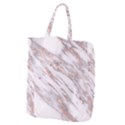 Marble with Metallic Rose Gold intrusions on gray white Stone texture Pastel Pink Background Giant Grocery Tote View1