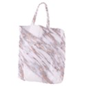 Marble with Metallic Rose Gold intrusions on gray white Stone texture Pastel Pink Background Giant Grocery Tote View2