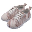 Marble with Metallic Rose Gold intrusions on gray white Stone texture Pastel Pink Background Kids Athletic Shoes View2