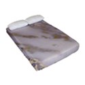 Marble with Metallic Gold intrusions on gray white Stone texture Pastel Rose Pink Background Fitted Sheet (Full/ Double Size) View2