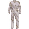 Marble with Metallic Gold intrusions on gray white Stone texture Pastel Rose Pink Background OnePiece Jumpsuit (Men)  View2