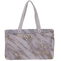 Marble With Metallic Gold Intrusions On Gray White Stone Texture Pastel Rose Pink Background Canvas Work Bag by genx