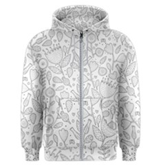 Floral Pattern Men s Zipper Hoodie