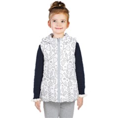 Floral Pattern Kids  Hooded Puffer Vest