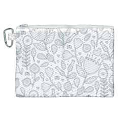 Floral Pattern Canvas Cosmetic Bag (xl)