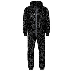 Floral Pattern Hooded Jumpsuit (men) 