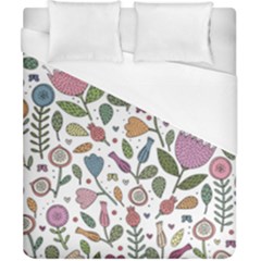 Floral Pattern Duvet Cover (california King Size) by Valentinaart