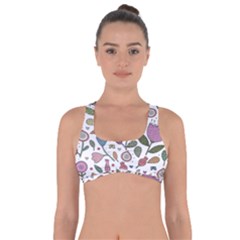 Floral Pattern Got No Strings Sports Bra by Valentinaart