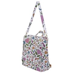 Floral Pattern Crossbody Backpack by Valentinaart