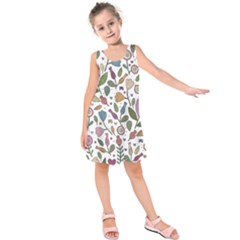 Floral Pattern Kids  Sleeveless Dress by Valentinaart