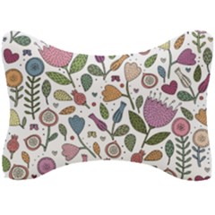 Floral Pattern Seat Head Rest Cushion by Valentinaart