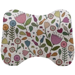 Floral Pattern Head Support Cushion by Valentinaart