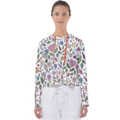 Floral Pattern Women s Slouchy Sweat