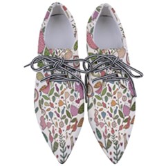 Floral Pattern Women s Pointed Oxford Shoes by Valentinaart