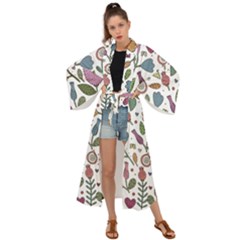 Floral Pattern Maxi Kimono by Valentinaart