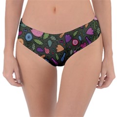 Floral Pattern Reversible Classic Bikini Bottoms by Valentinaart