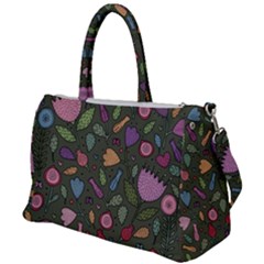 Floral Pattern Duffel Travel Bag by Valentinaart