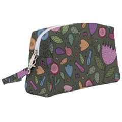 Floral Pattern Wristlet Pouch Bag (large) by Valentinaart