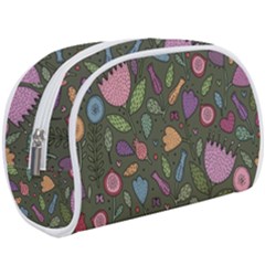 Floral Pattern Makeup Case (large) by Valentinaart