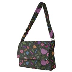 Floral Pattern Full Print Messenger Bag (m) by Valentinaart