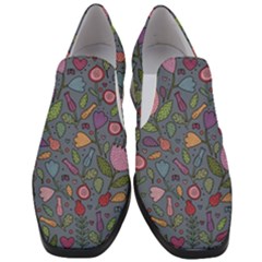 Floral Pattern Women Slip On Heel Loafers by Valentinaart