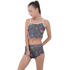 Floral Pattern Summer Cropped Co-ord Set