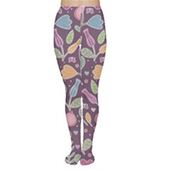 Floral Pattern Tights