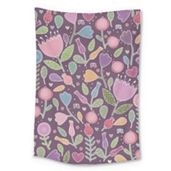 Floral Pattern Large Tapestry