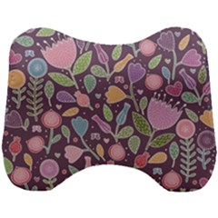 Floral Pattern Head Support Cushion by Valentinaart