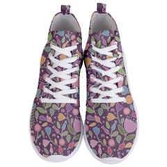 Floral Pattern Men s Lightweight High Top Sneakers by Valentinaart