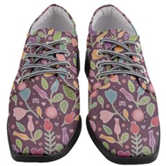 Floral Pattern Women Heeled Oxford Shoes by Valentinaart