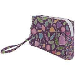 Floral Pattern Wristlet Pouch Bag (small) by Valentinaart