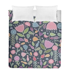 Floral Pattern Duvet Cover Double Side (full/ Double Size) by Valentinaart