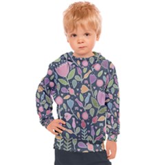 Floral Pattern Kids  Hooded Pullover by Valentinaart