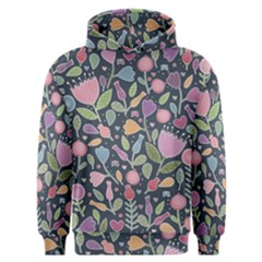 Floral Pattern Men s Overhead Hoodie