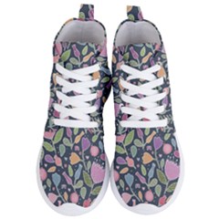 Floral Pattern Women s Lightweight High Top Sneakers by Valentinaart