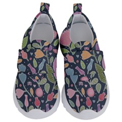 Floral Pattern Kids  Velcro No Lace Shoes by Valentinaart