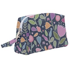 Floral Pattern Wristlet Pouch Bag (large) by Valentinaart