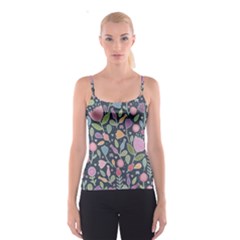 Floral Pattern Spaghetti Strap Top