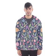 Floral Pattern Men s Hooded Windbreaker