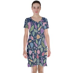 Floral Pattern Short Sleeve Nightdress